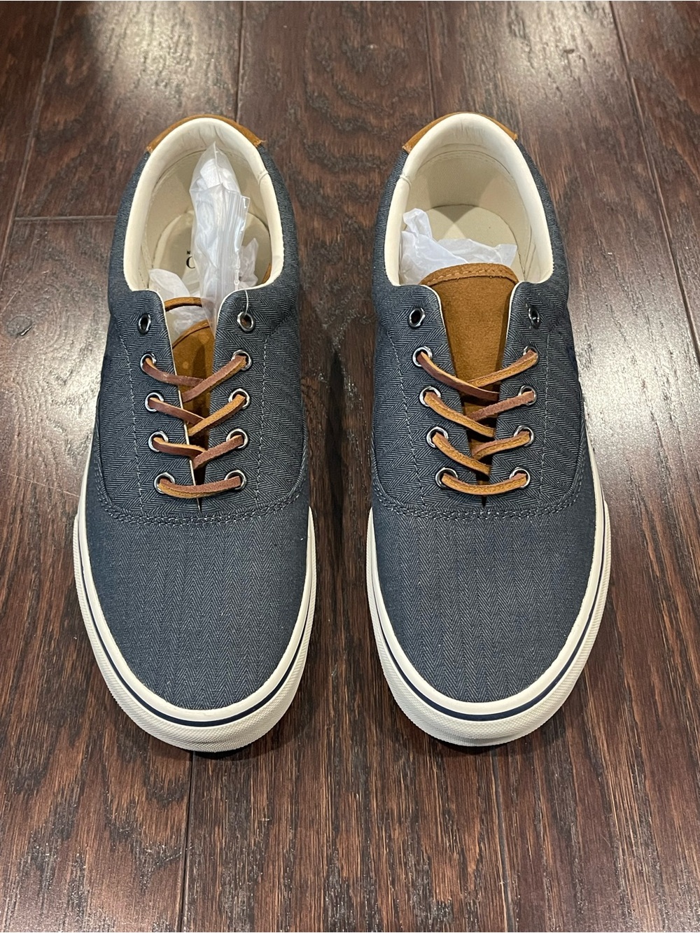 Polo Ralph Lauren Keaton PonyCanvas Shoes Men Size 11.5D Chambray Navy